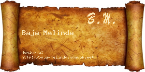 Baja Melinda névjegykártya