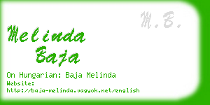 melinda baja business card